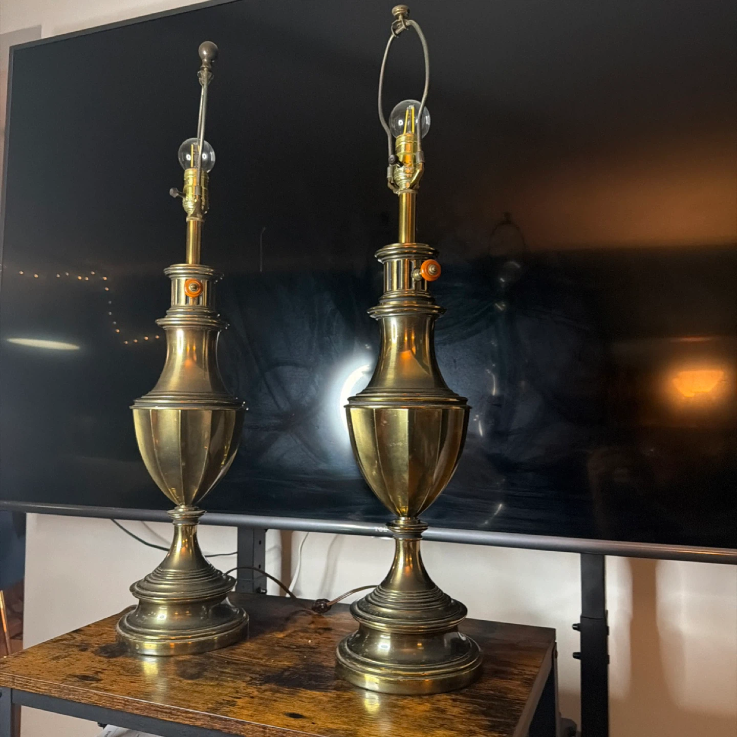 Vintage stiffel Brass Table Lamps