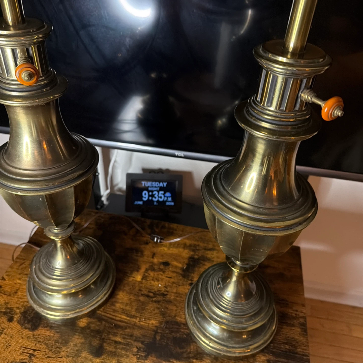 Vintage stiffel Brass Table Lamps - photo 2