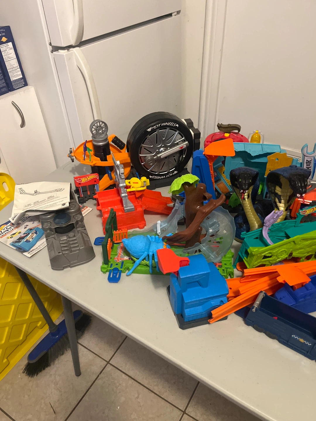 Hot Wheels Toy Cars and Track Sets Bundle
