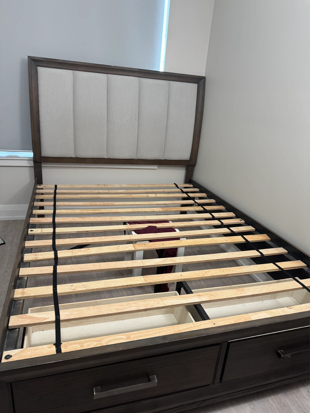 Queen Size Bed Frame with Storage Drawers - photo 2