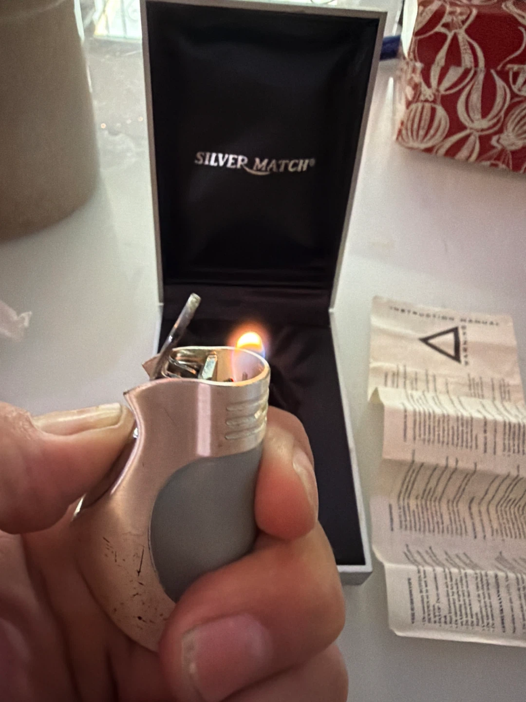 Silver Match Lighter in Box - photo 2