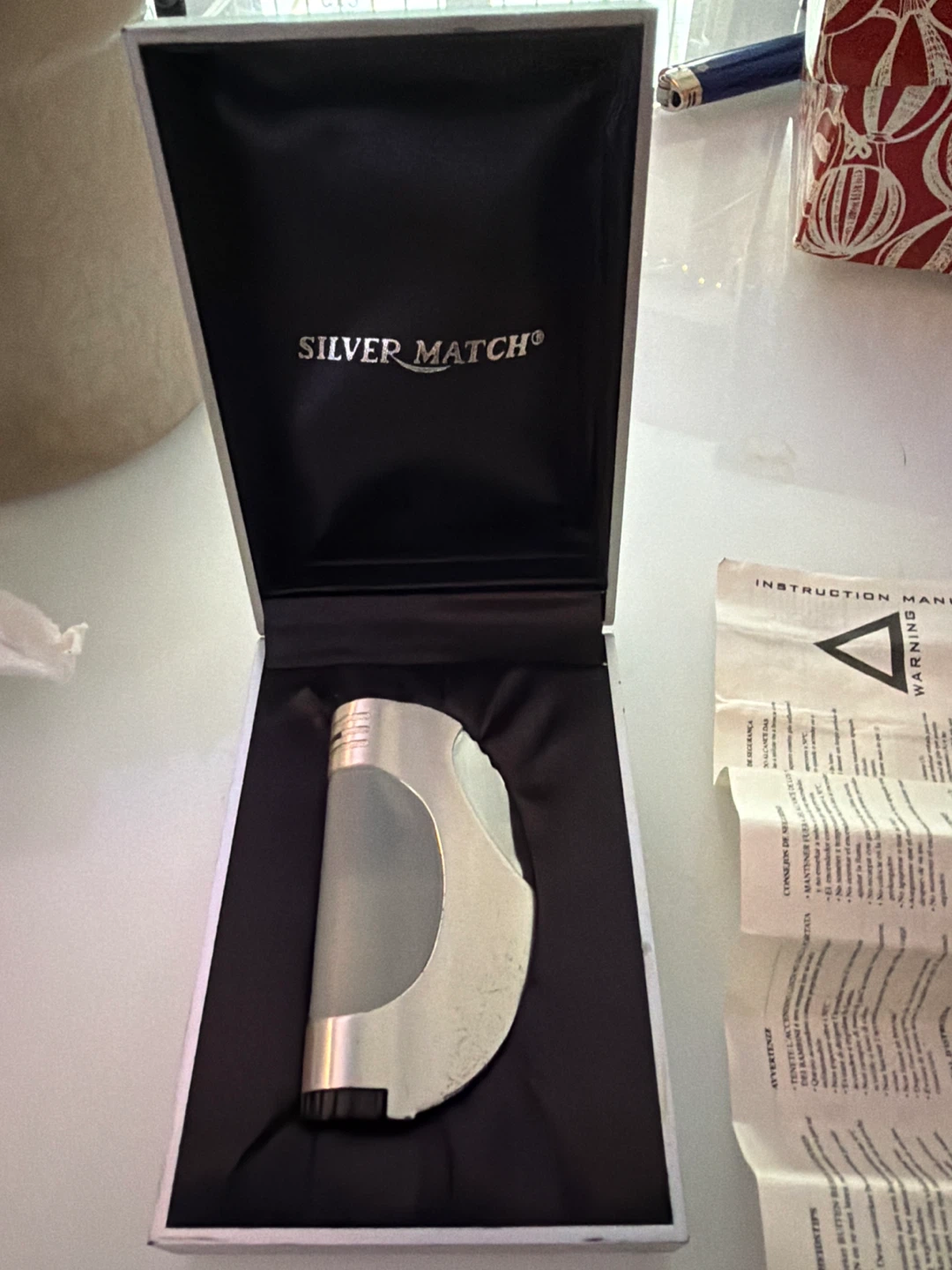 Silver Match Lighter in Box