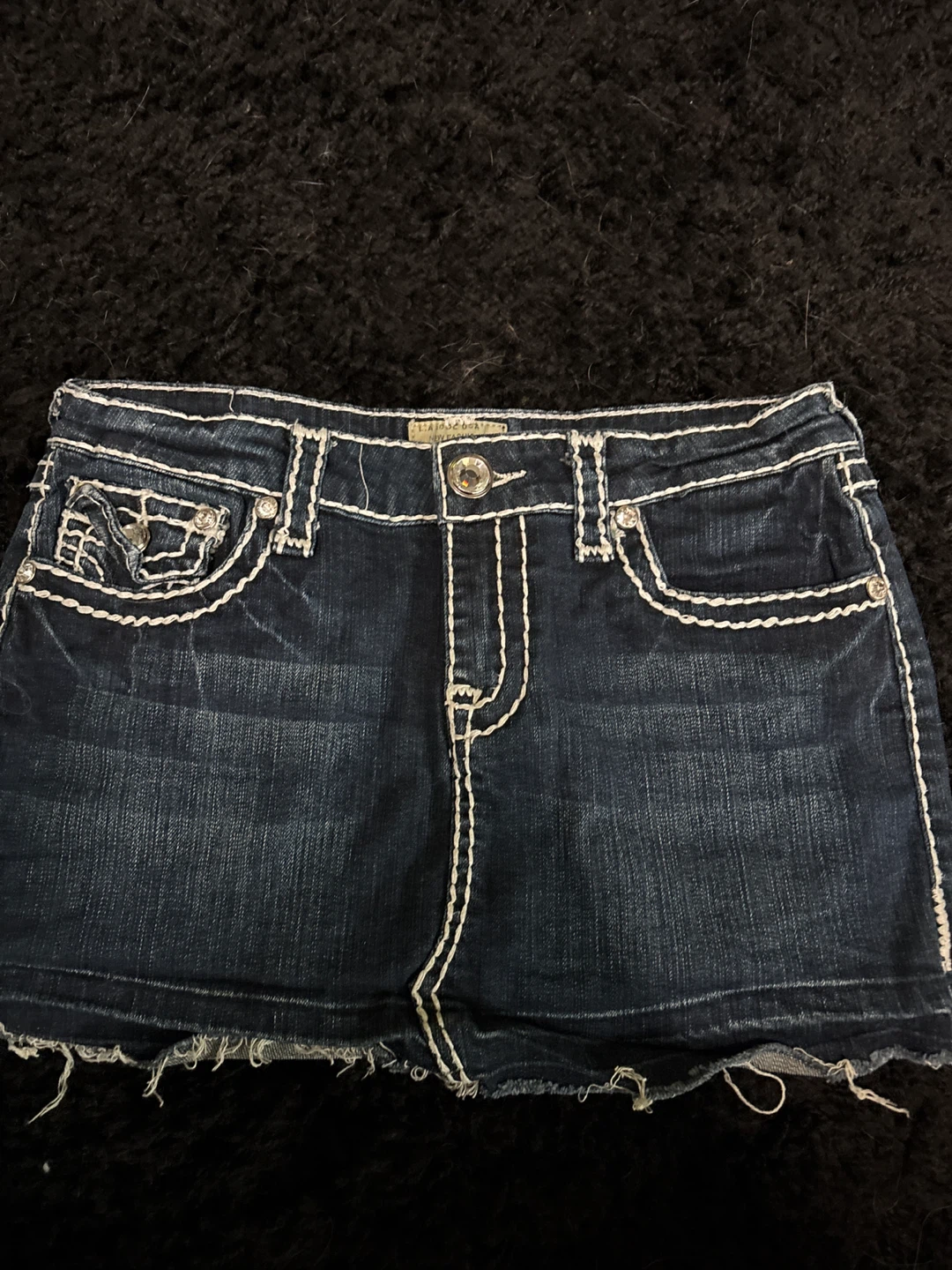 Miss Me Embellished Denim Mini Skirt - photo 3