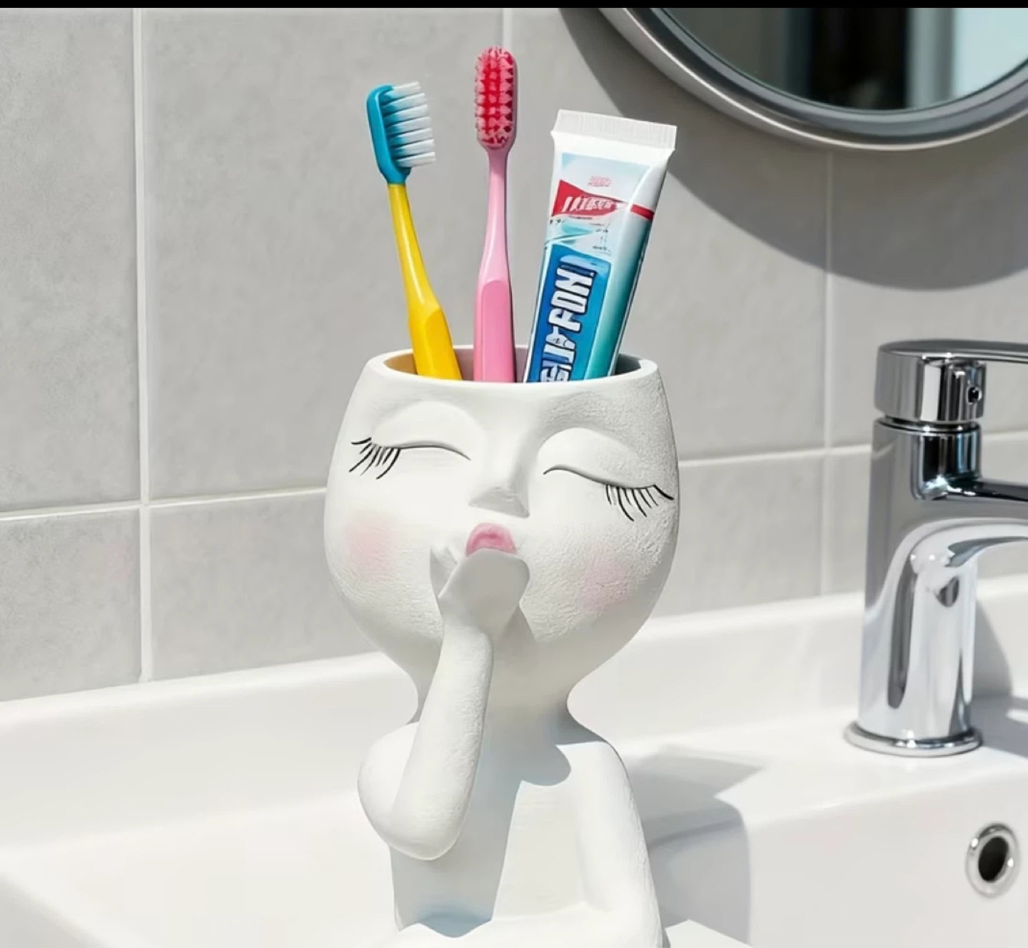 Novelty Head Planter Toothbrush Holder - photo 2