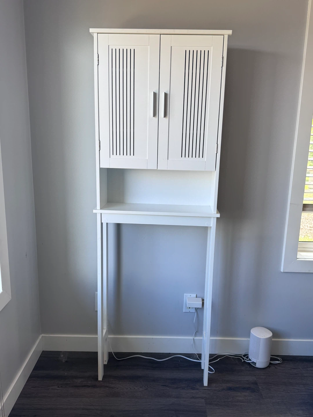 White Bathroom Over Toilet Storage Shelf Unit