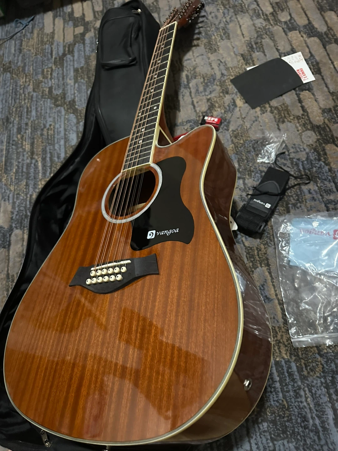 12-String Acoustic-Electric Guitar with Gig Bag - photo 5