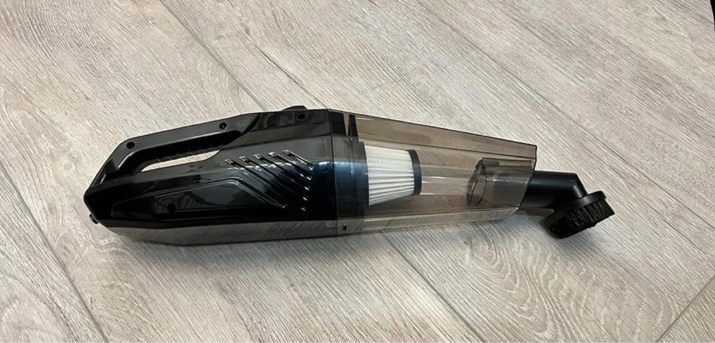 Black Handheld Vacuum Cleaner with Attachments