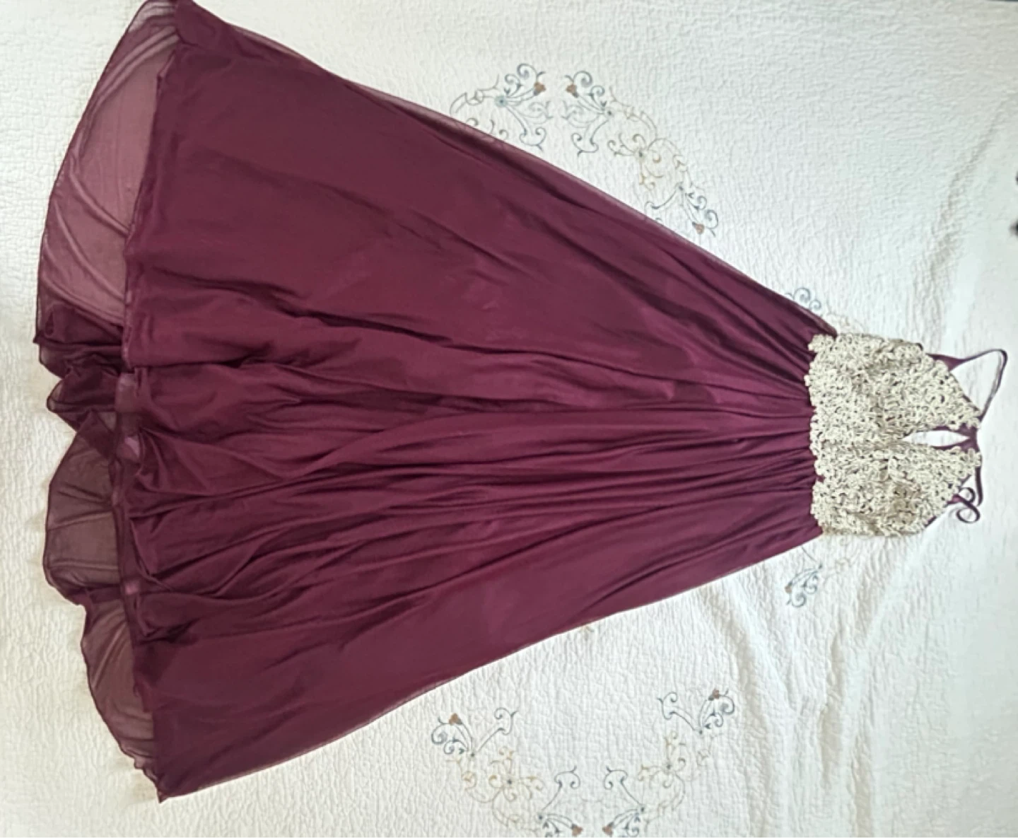 My Michelle Burgundy Embellished Gown - photo 2