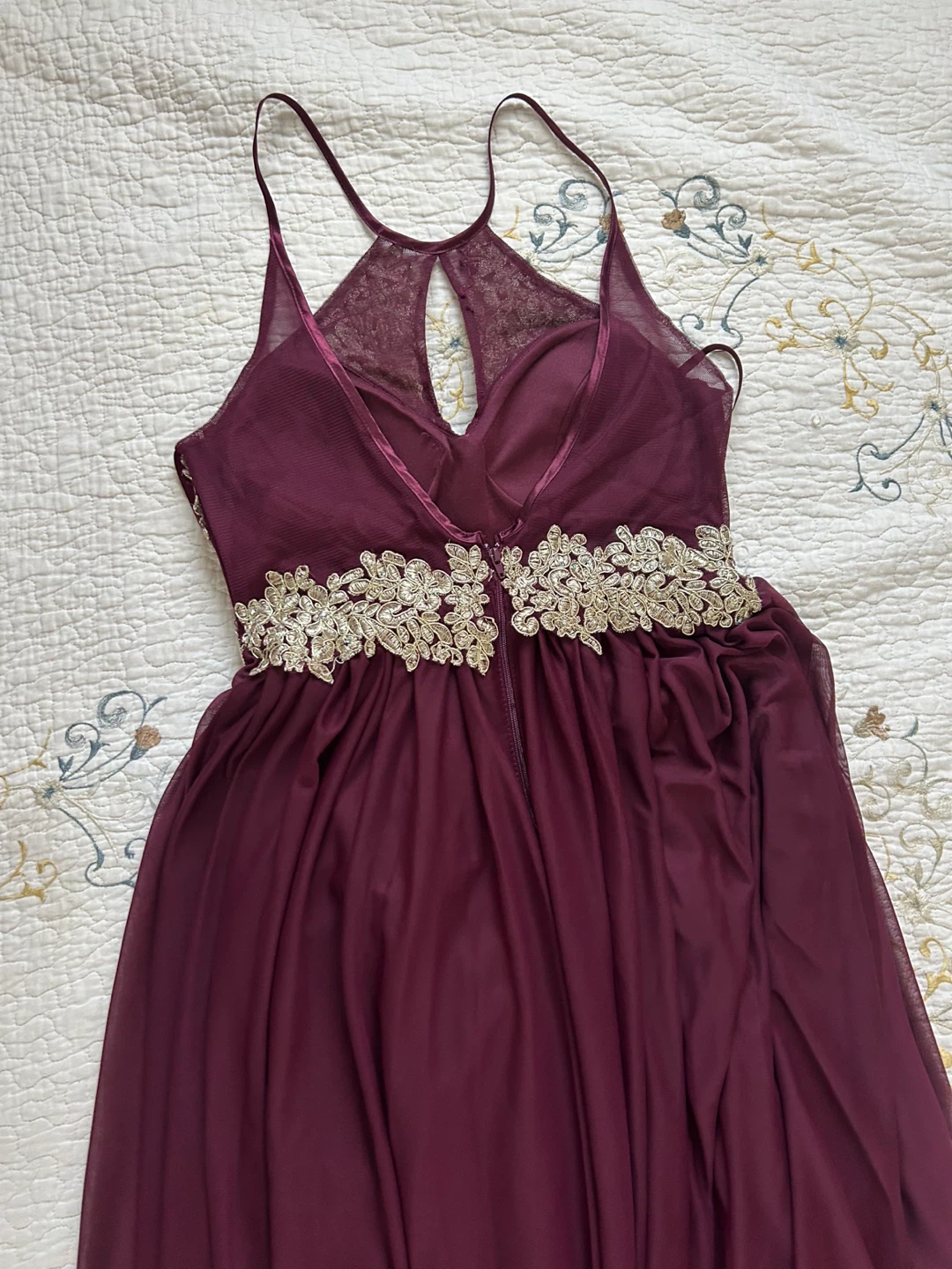 My Michelle Burgundy Embellished Gown - photo 3