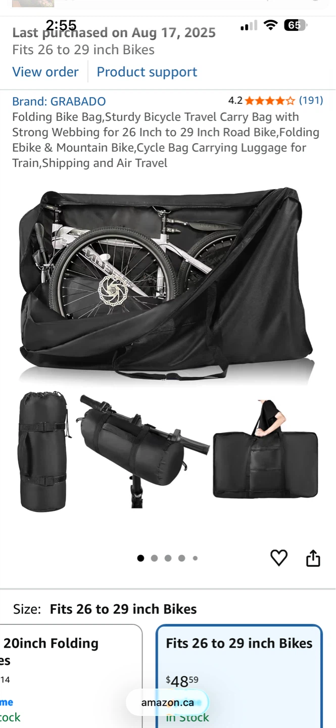 GRABADO Folding Bike Storage or Travel Carry Bag