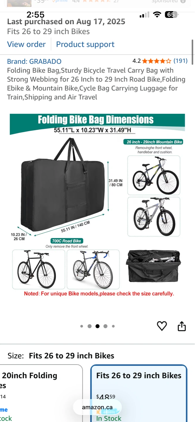 GRABADO Folding Bike Storage or Travel Carry Bag - photo 2