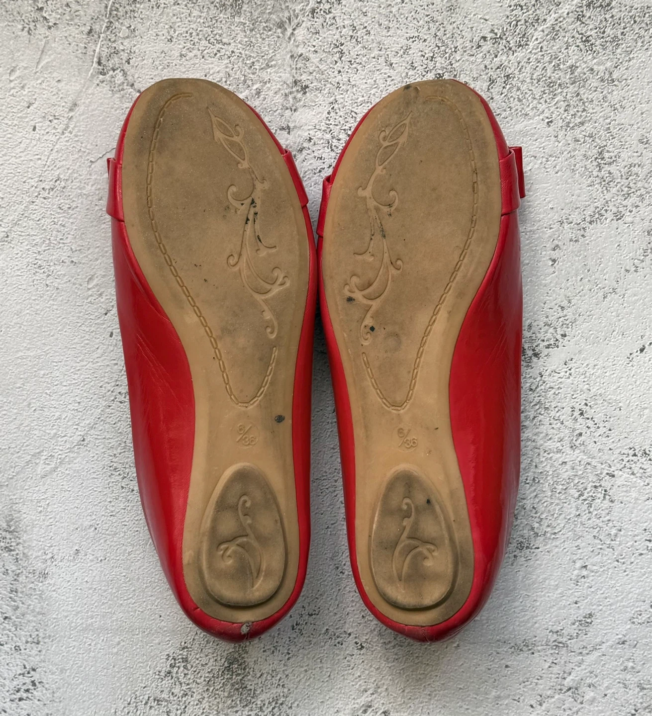 A.co Red Ballet Flats with Bow Size 6/36 - photo 2