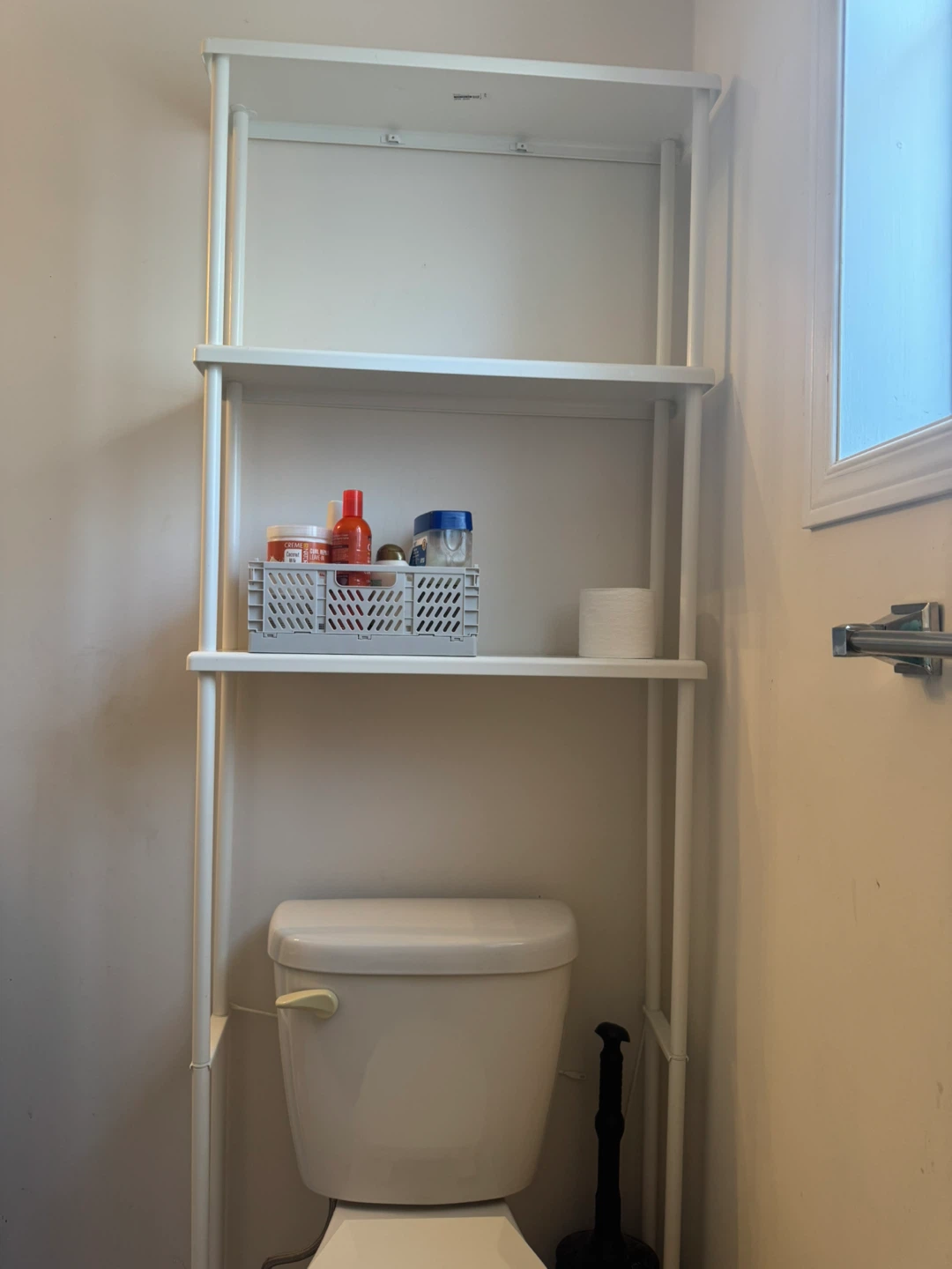 White 3-Tier Over-the-Toilet Shelf