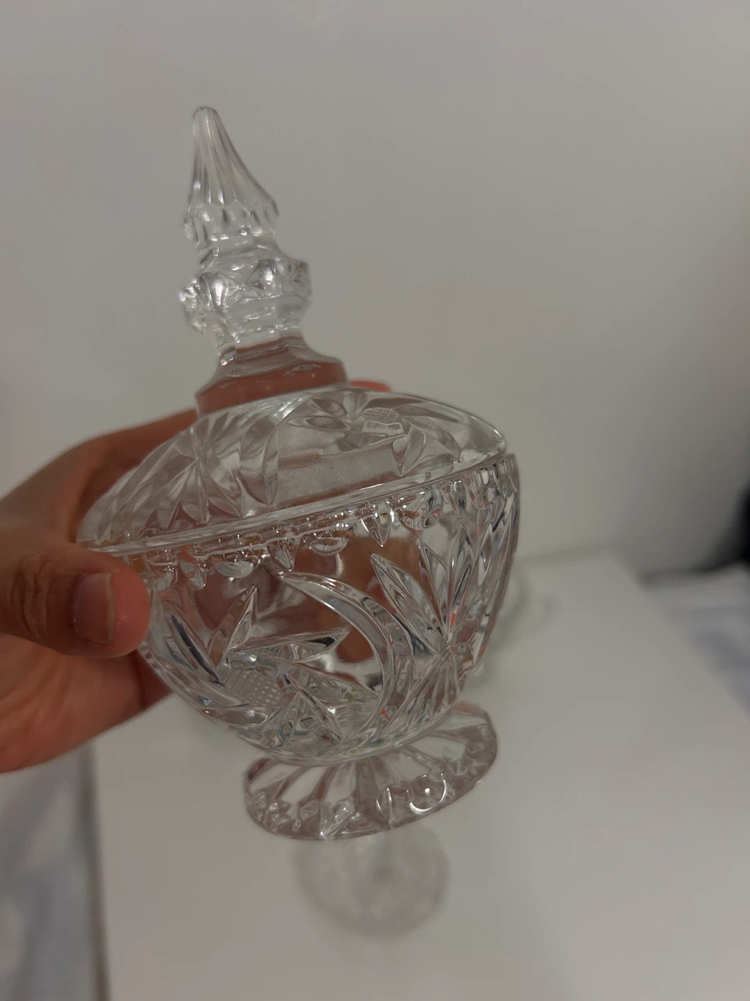 Crystal Glass Creamer and Sugar Bowl Set - photo 3