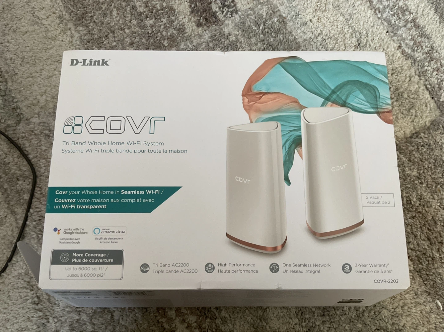D-Link COVR AC2200 Tri-Band Whole Home Wi-Fi System (2 Pack)