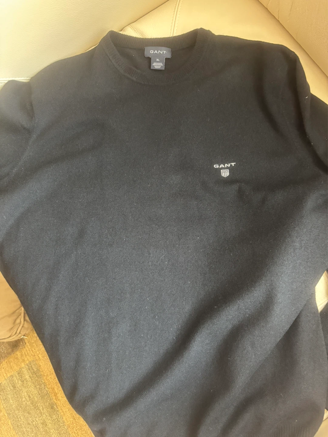 GANT Black Lambswool Sweater XL