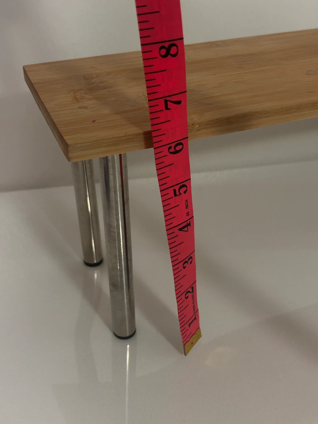 Bamboo Riser Shelf with Metal Legs - photo 4