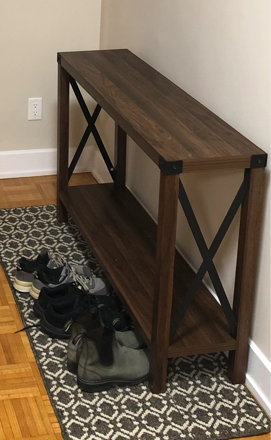 Dark Wood Console Table (48”w X 30”h X 12”d)