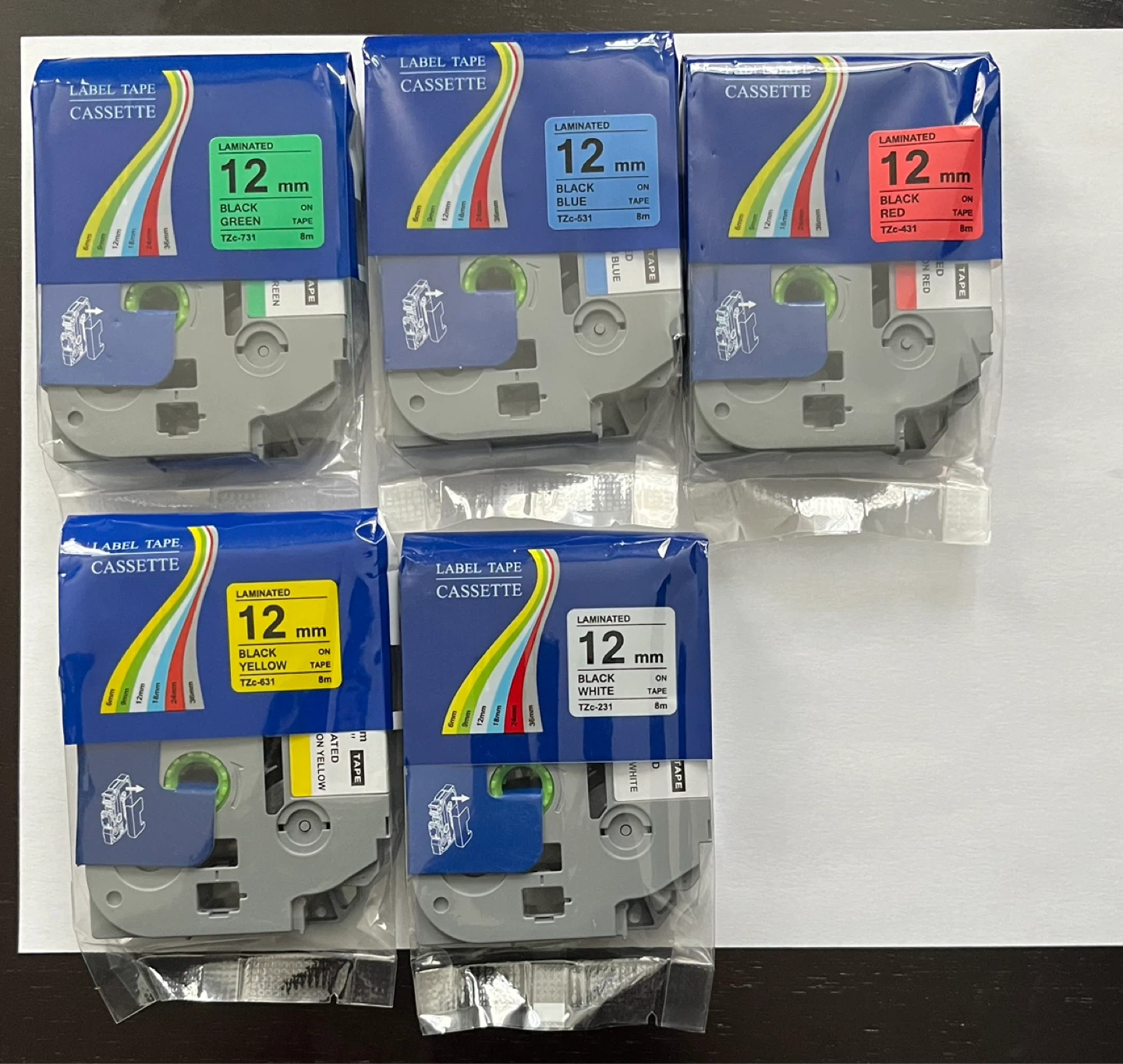 Label Tape Cassettes (12mm)