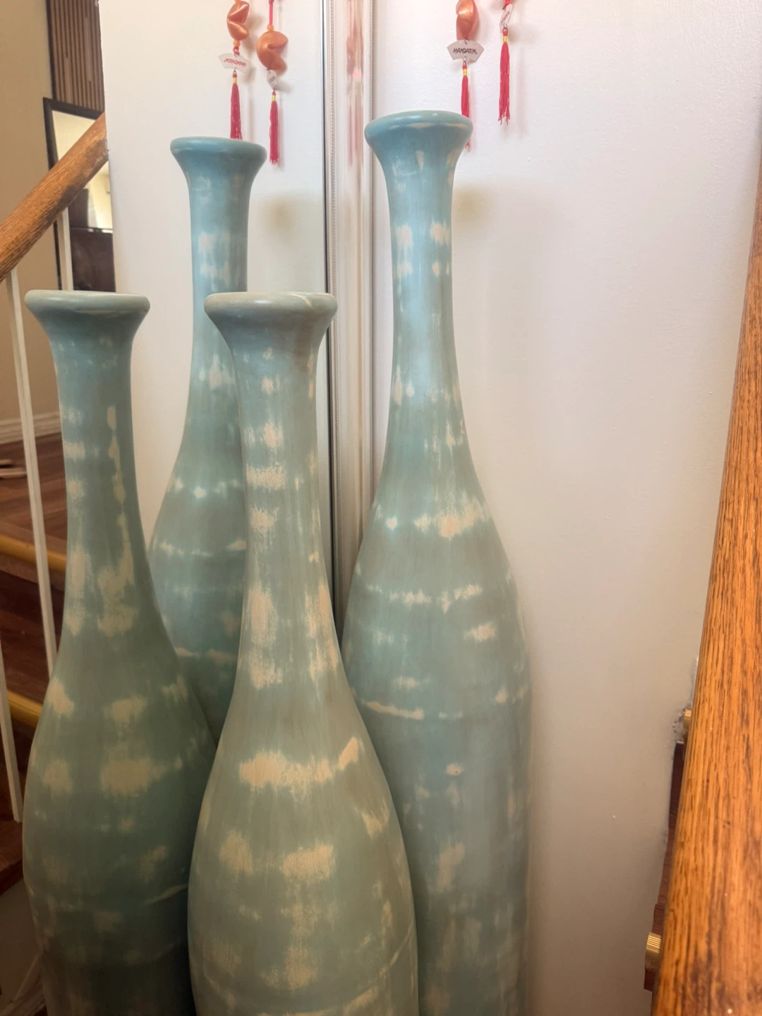 Set of two Tall Decorative Vases