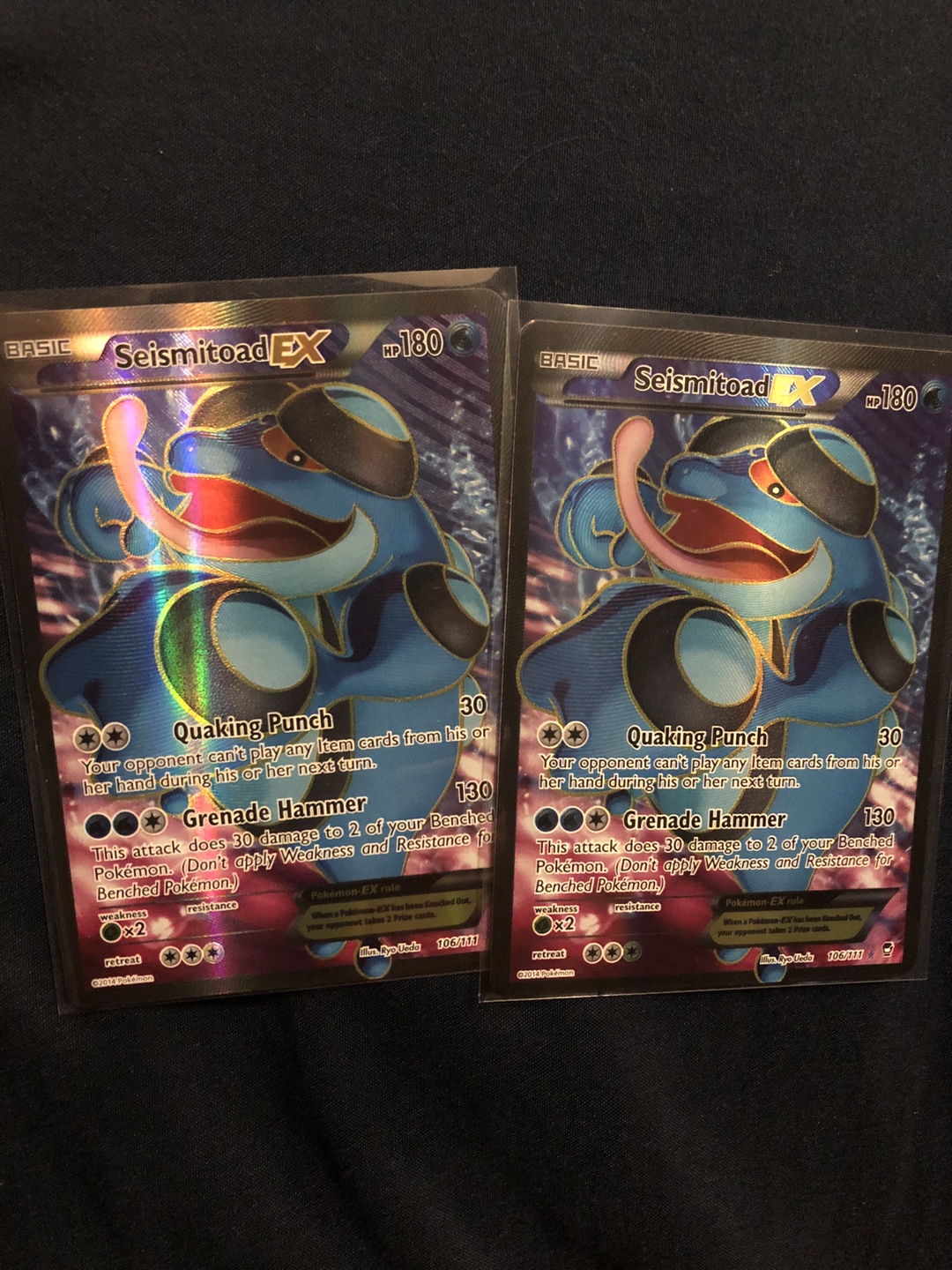 Seismitoad EX 106/11 Full Art Cards LP