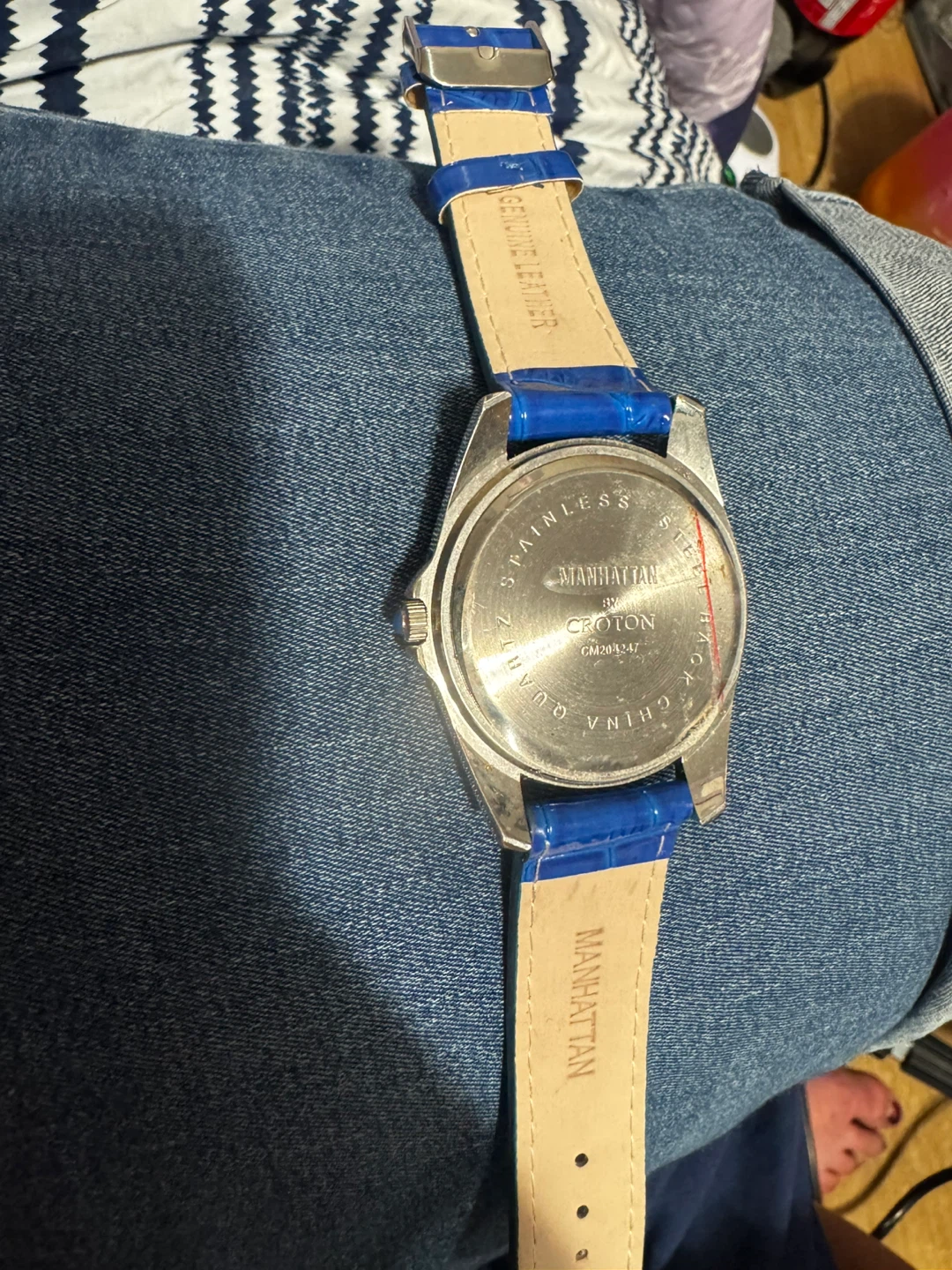 Croton Manhattan Women's Watch - Blue Leather Strap - photo 2