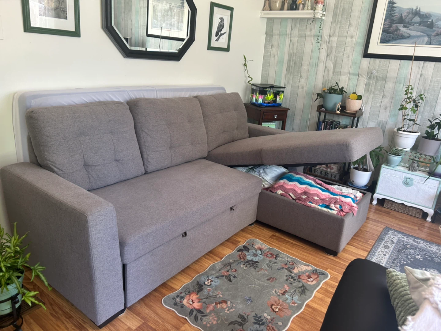 Grey Sectional Sofa Bed - photo 2