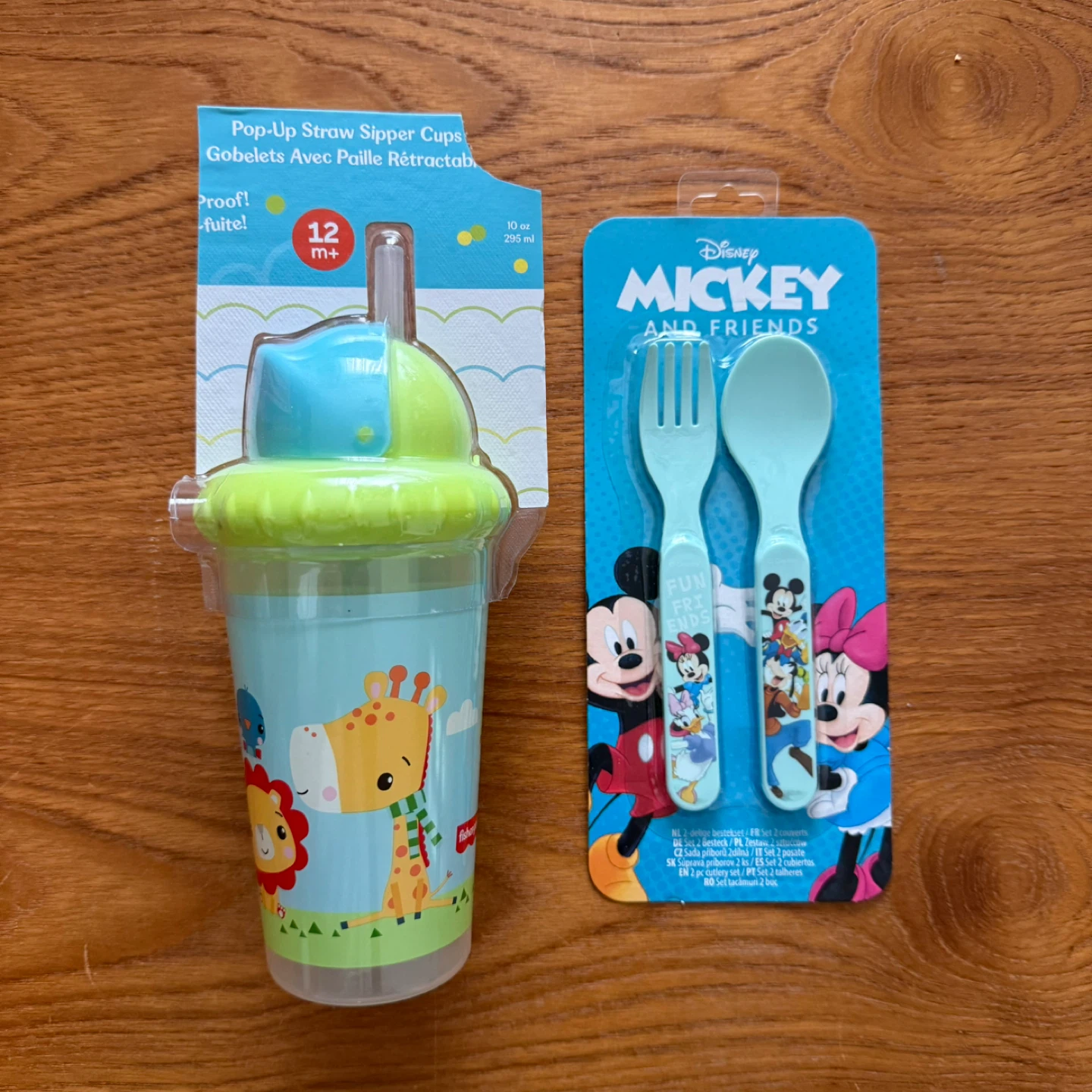 New toddler sippy cup & untensils