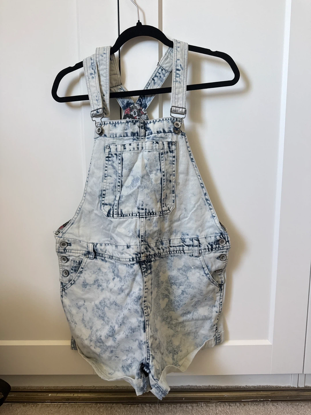 Disney Washed Denim Short Overalls