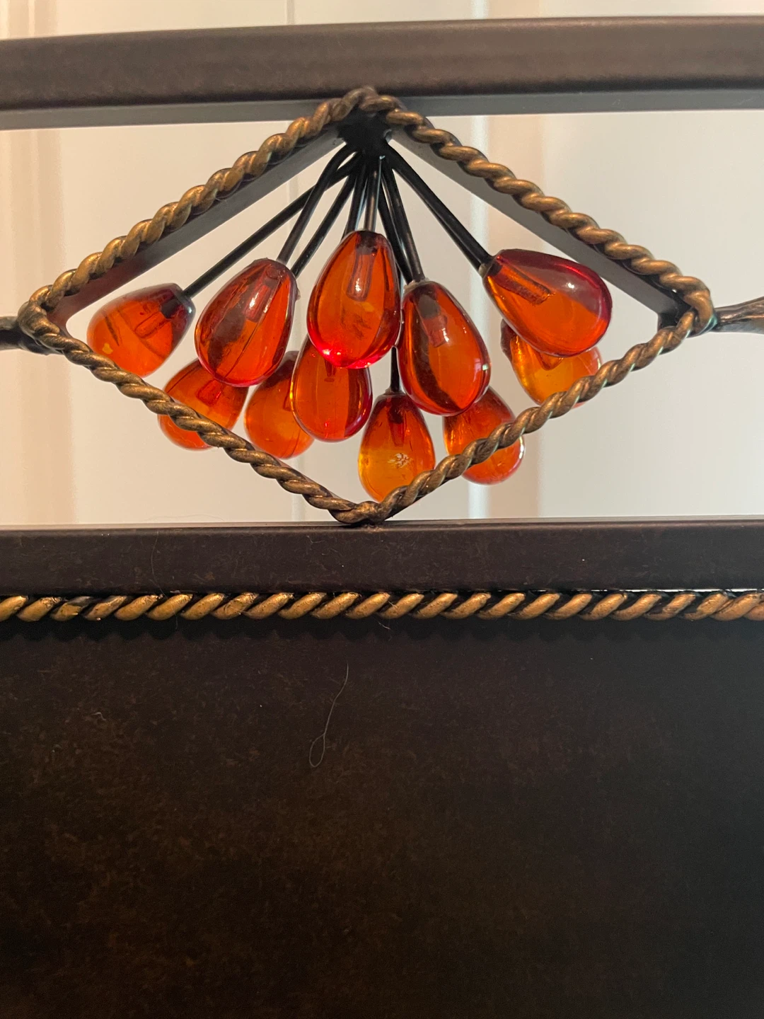 3 panel Metal Divider with Amber stones - photo 4