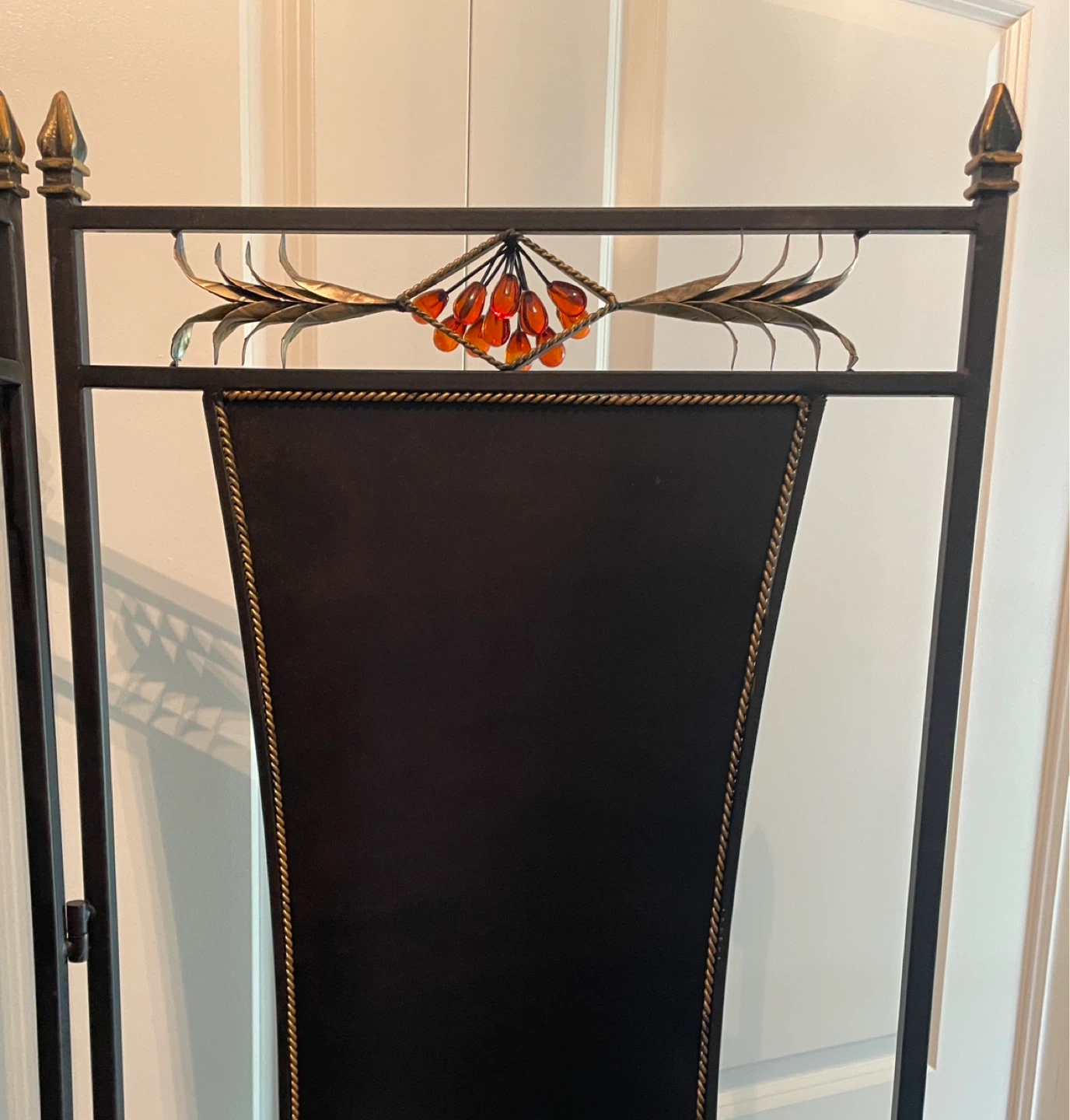 3 panel Metal Divider with Amber stones - photo 2