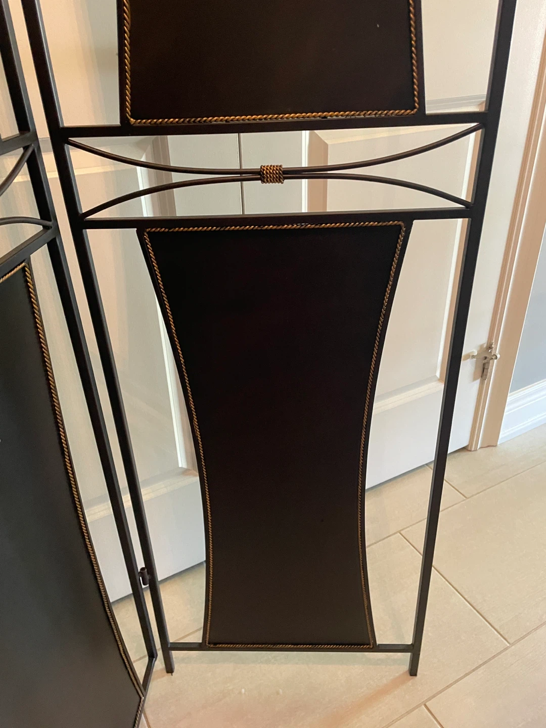 3 panel Metal Divider with Amber stones - photo 5