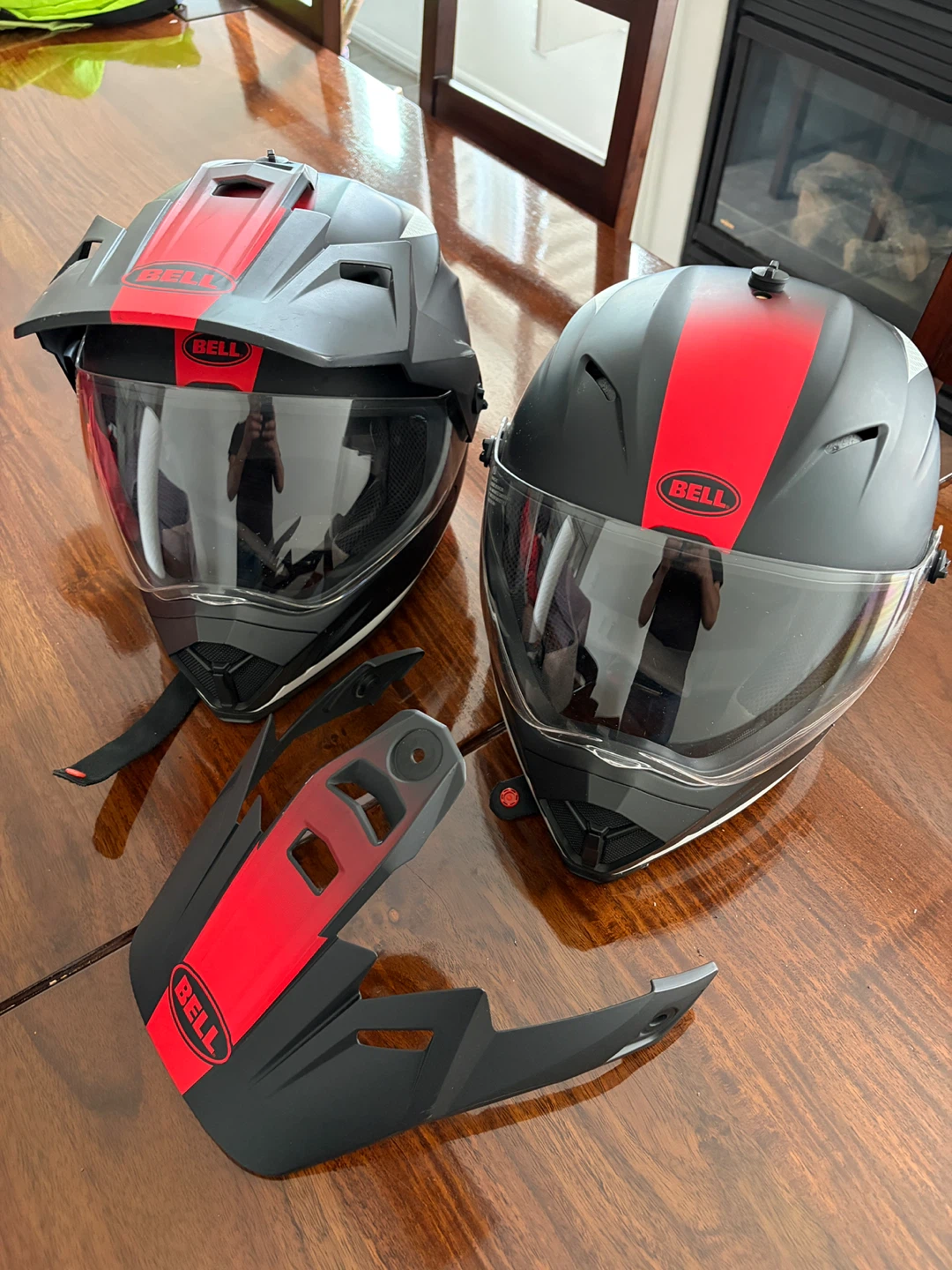 Bell Motorcycle Helmets Matte Black Red Stripe - photo 3