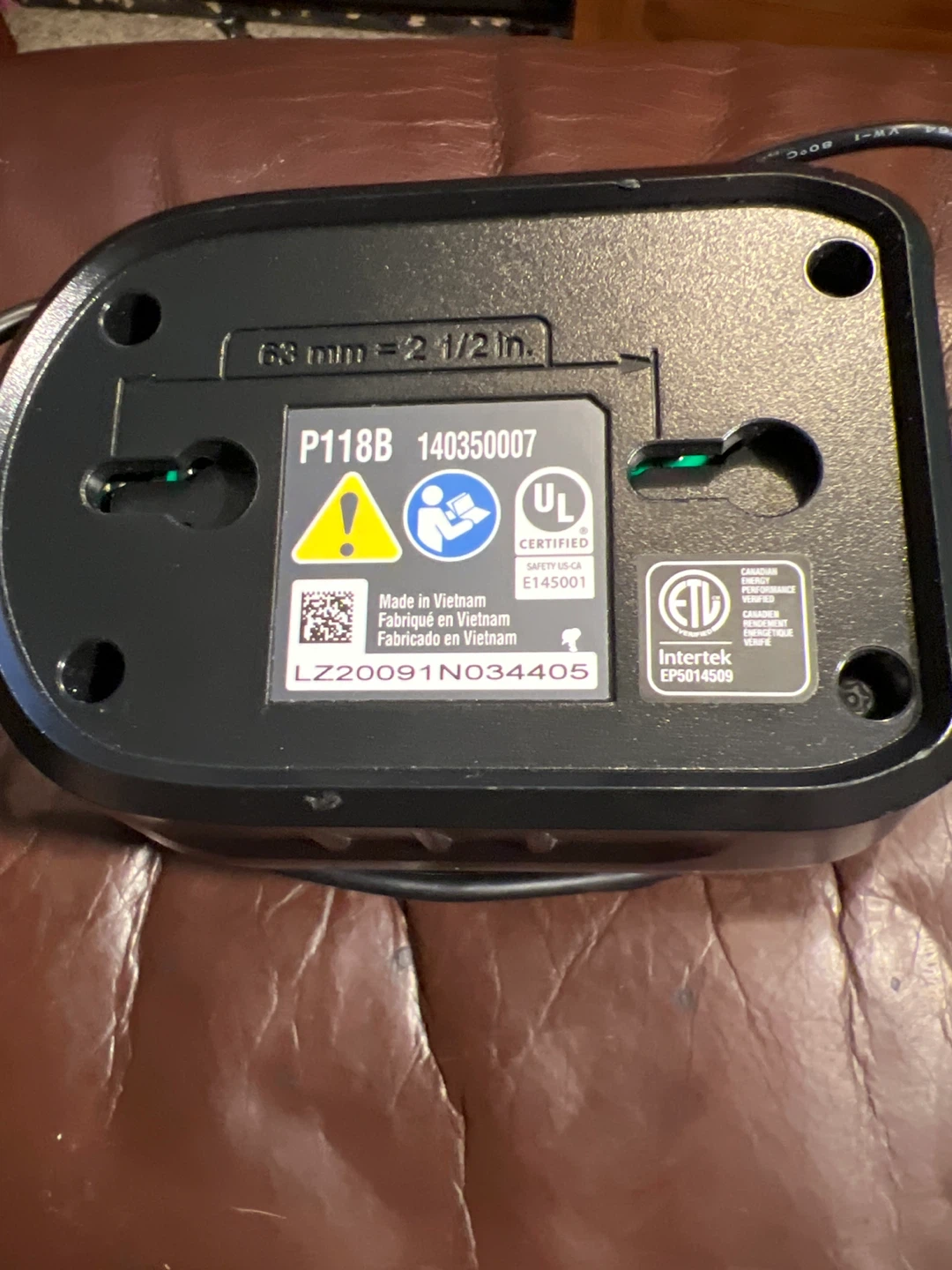 Ryobi 18V Lithium-Ion Battery Charger P118B - photo 2