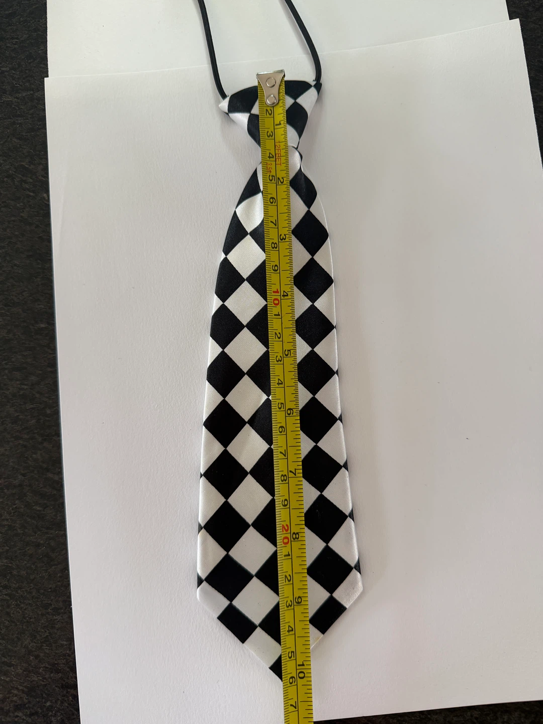 Black and White Checkered Tie - Kids Size - photo 4
