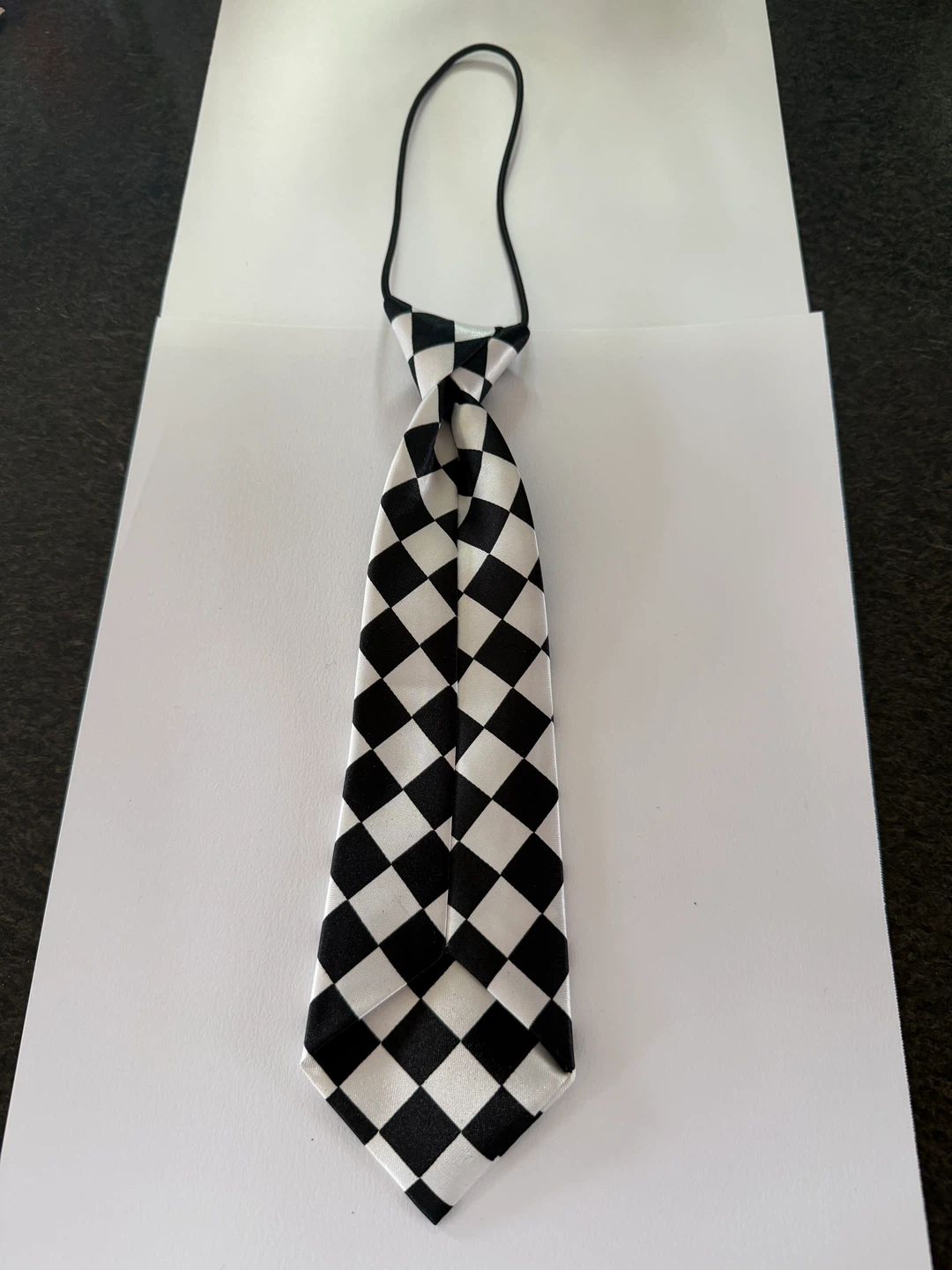 Black and White Checkered Tie - Kids Size - photo 3