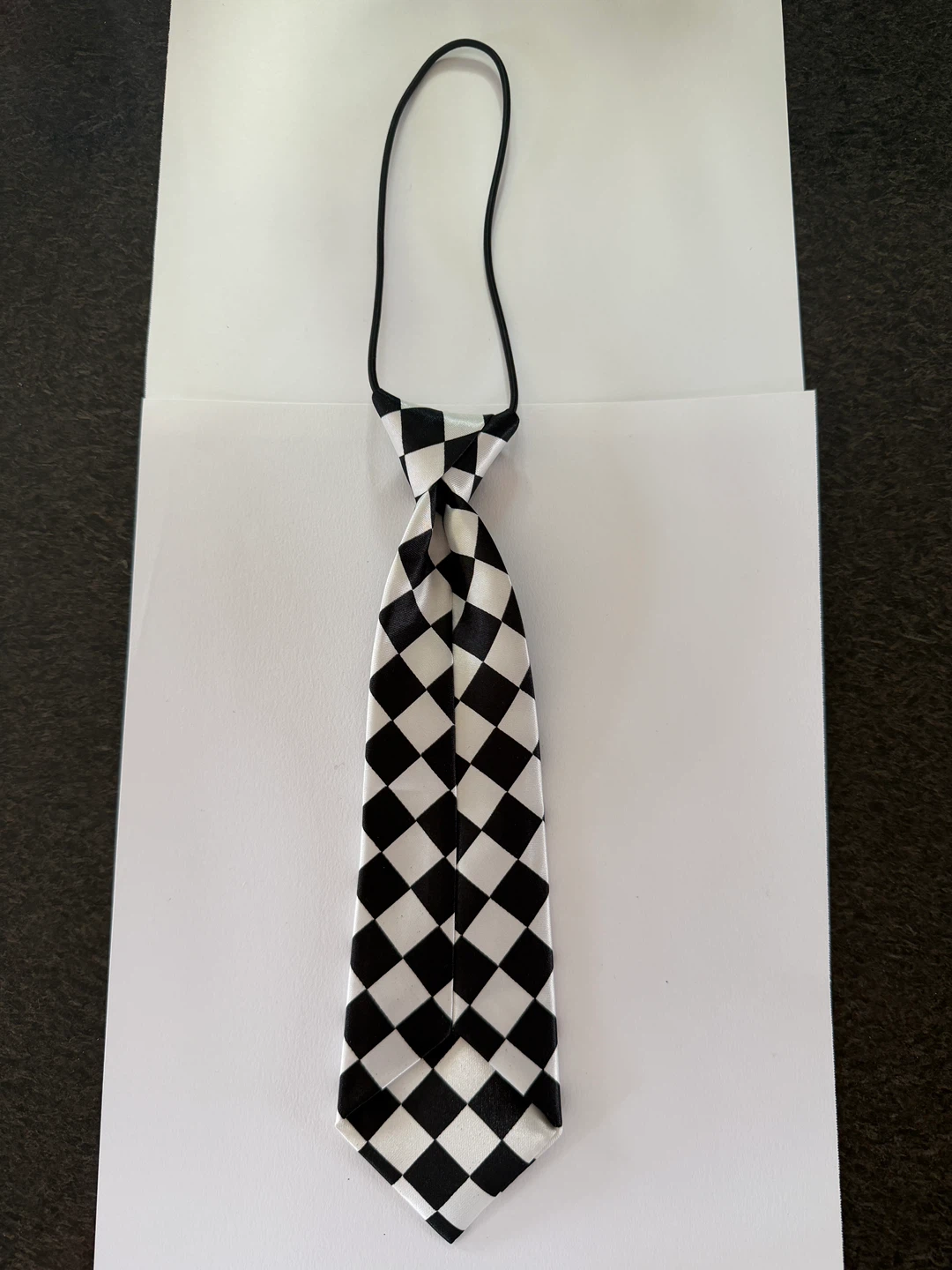 Black and White Checkered Tie - Kids Size - photo 2