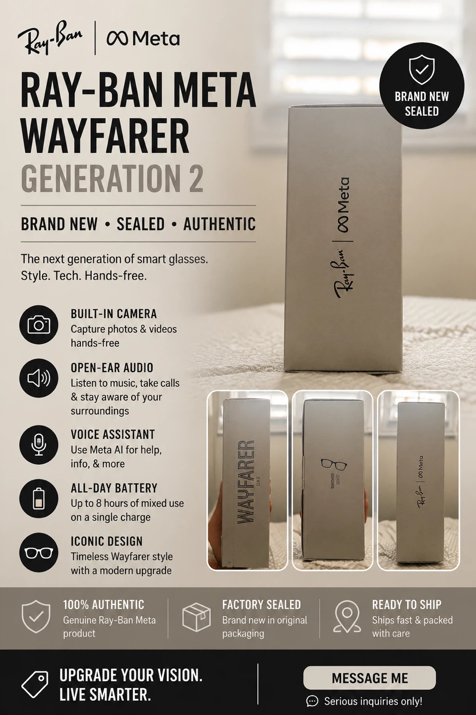 Ray-Ban Meta Wayfarer Generation 2 Smart Glasses