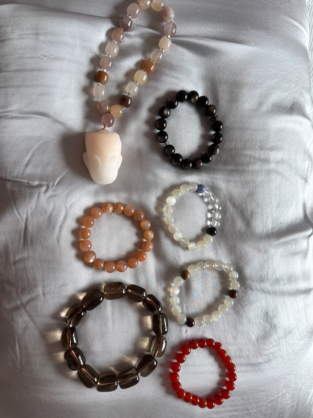 Crystal Bead Bracelets and Necklace Set