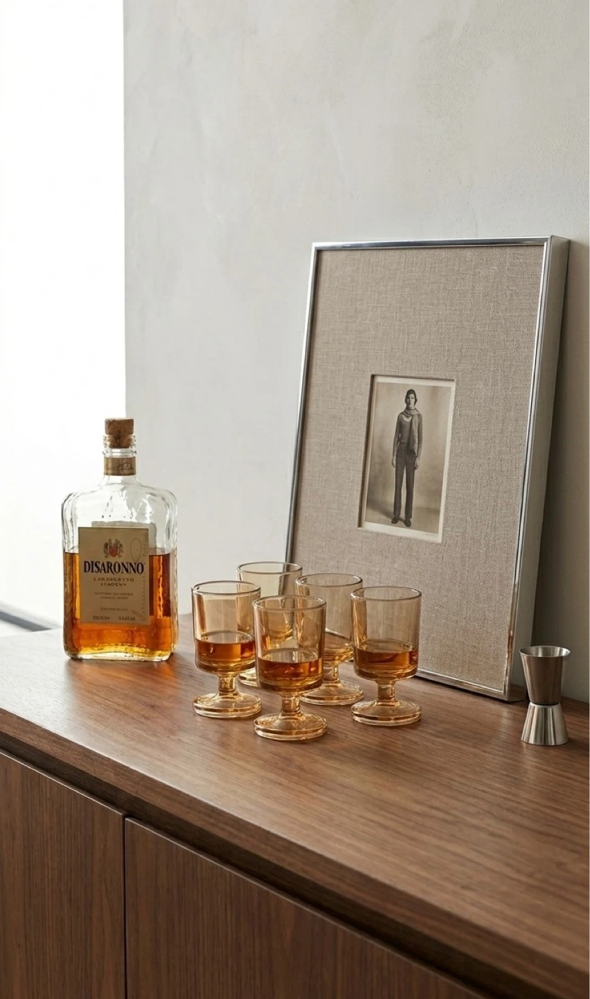 Vintage Amber Glass Footed Liquor Glasses - photo 2