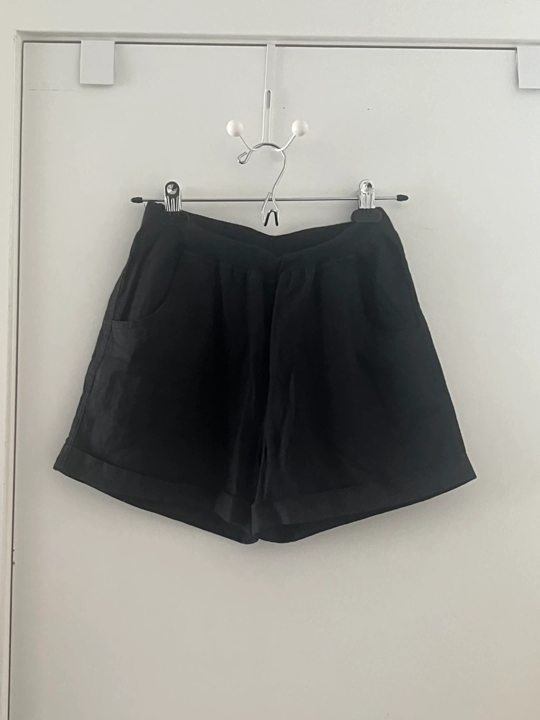 Black Cuffed Shorts
