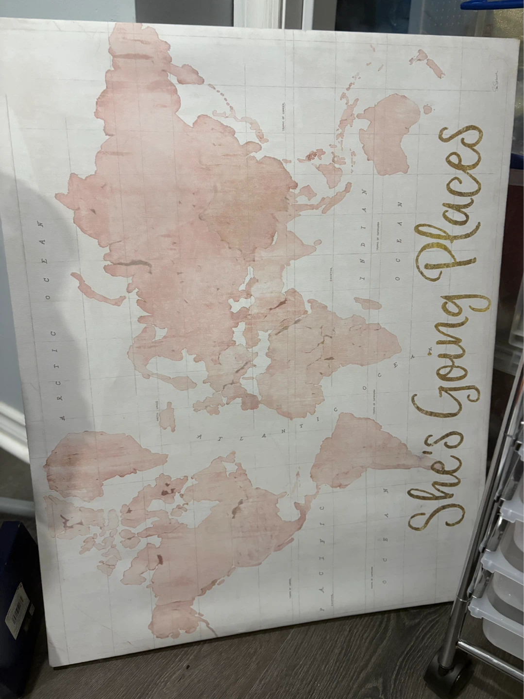 Wall Art Map "She's Going Places"