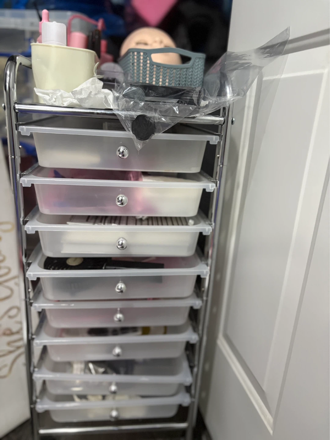 10 Drawer Rolling Cart
