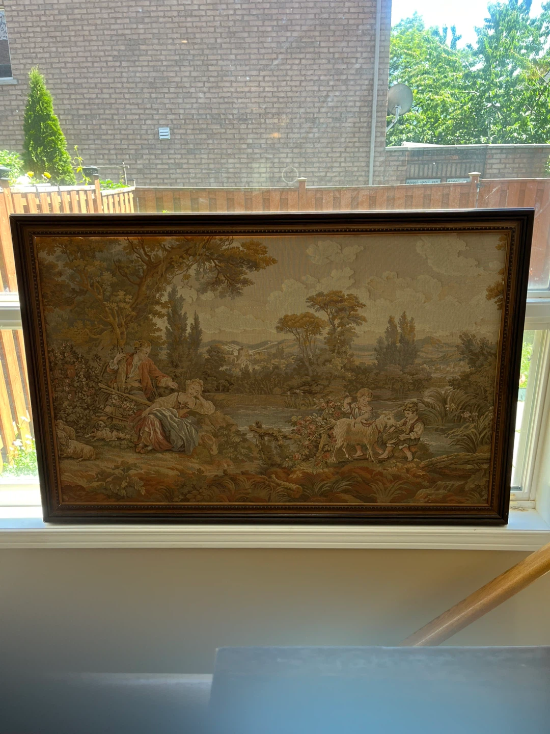 Lakeside Rendezvous tapestry framed