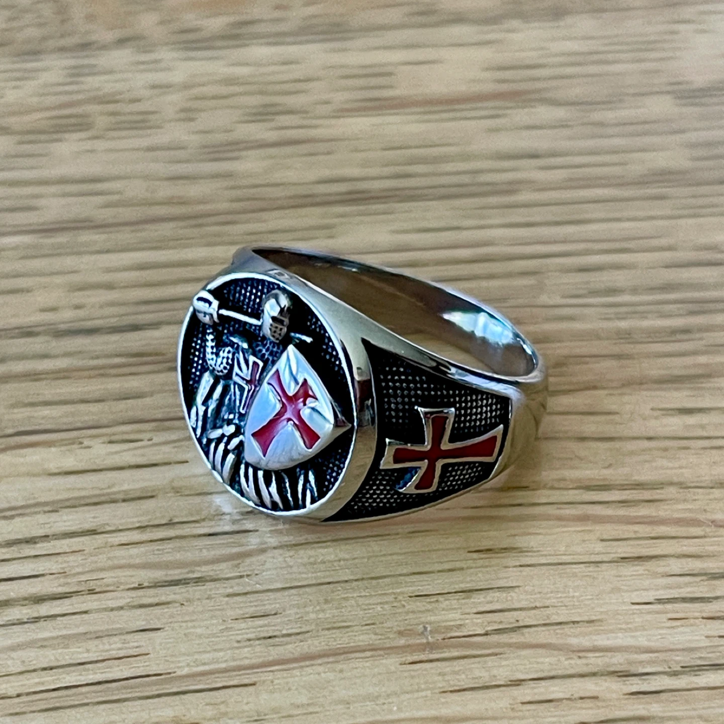 The Knight Templar Crusader titanium Signet ring (sizes 8 & 11) - photo 3