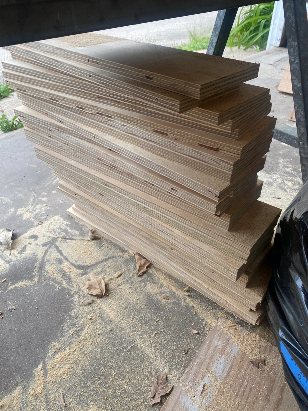 3/4 Plywood cutoffs. 24”x 5”