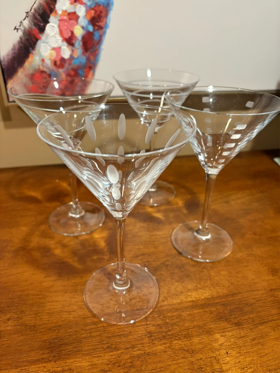 Mikasa Set of 4 Cheers Crystal Martini Cocktail Glasses - photo 2