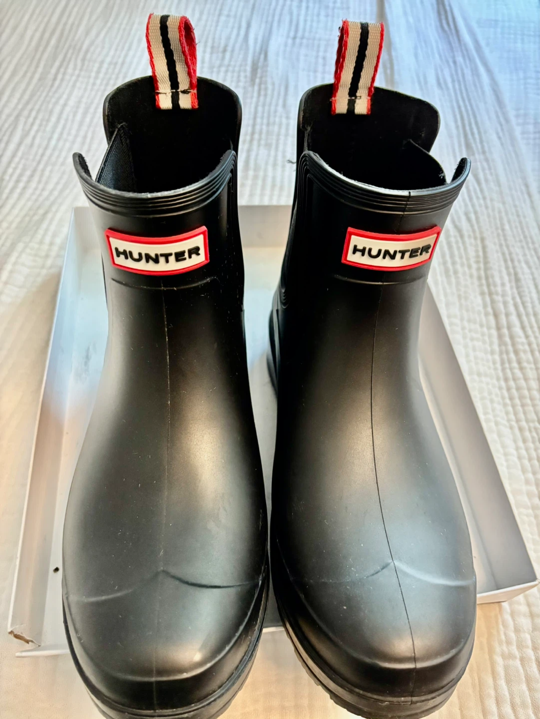 Hunter Black Rubber Chelsea Boots