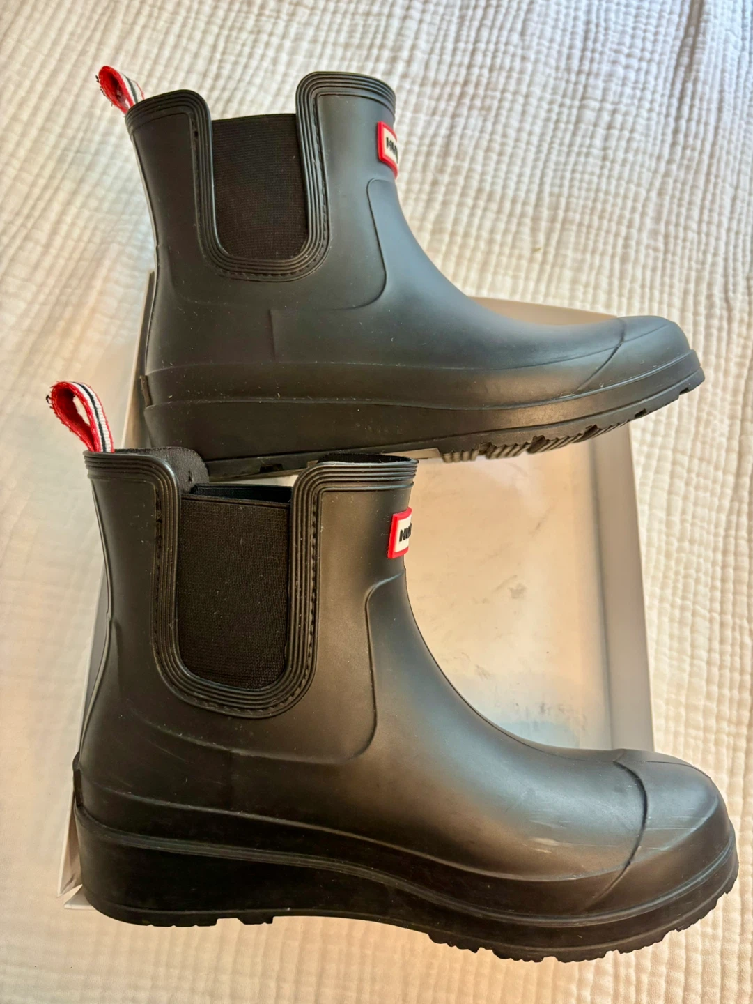 Hunter Black Rubber Chelsea Boots - photo 3