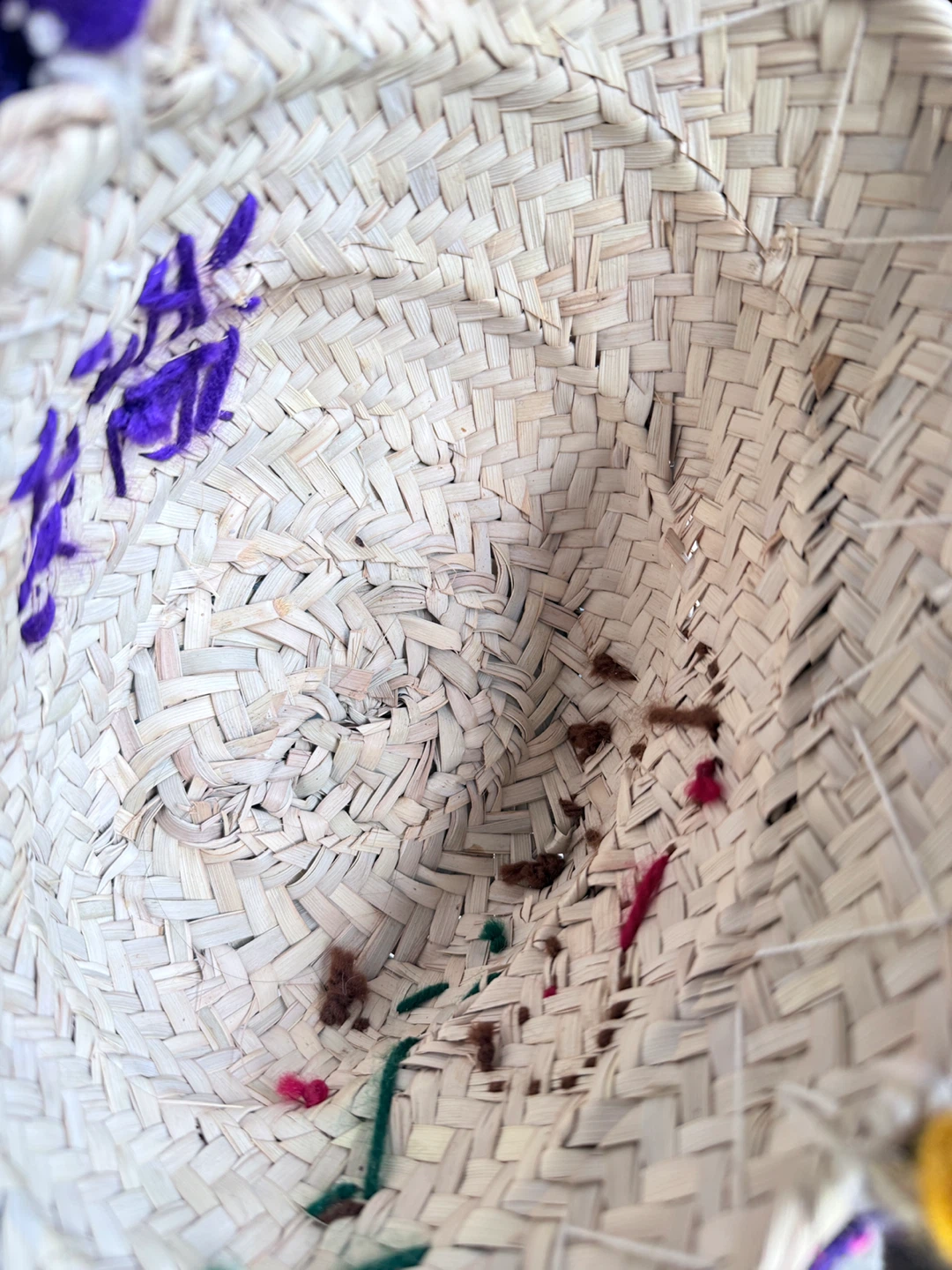 Straw Basket with Camel Embroidery - photo 4